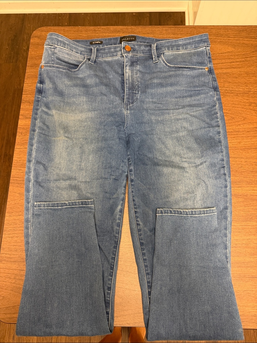 Talbots Medium Blue Wide-Leg Crop Jeans